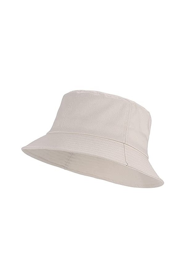 Umeepar - Chapeau bob Unisexe 100% Coton - Chapeau de Soleil Pliable - Plaine Orange