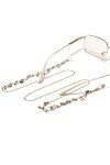 OITTO Glasses Rope Peach Heart Transparent Fashion Sunglasses Chain Halter Neck Glasses Chain