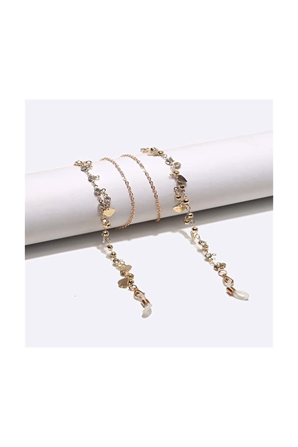 OITTO Glasses Rope Peach Heart Transparent Fashion Sunglasses Chain Halter Neck Glasses Chain