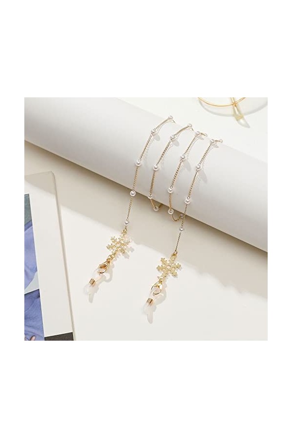 LIUZH Chaîne for Femmes Boho perlé Porte-chaîne Coeur Charme Lunettes de Soleil lanière Cou Cordon Lunettes Accessoires Colo