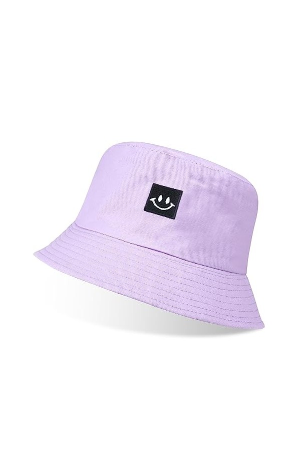 flintronic Chapeaux de Seau Visage Souriant, Bob Chapeau Femme Homme, De Soleil Chapeau de Pêcheur, Chapeau Bobs Pliable Réve