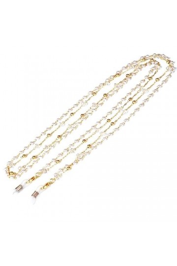 LHLLHL Flow Su Lunettes Chaîne Lunettes Pendentif Perle Clip Perle Lunettes Chaîne Lunettes Longe