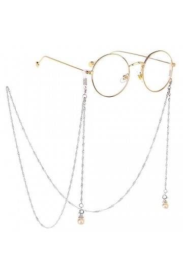 JJZXD Chaîne de Perles Chaîne à Double Boucle multifonctionnelle Chaîne de Lunettes de Soleil Lunettes décoratives Chaîne de 