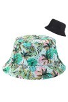 Yolev Bob Chapeau de Pêcheur Unisexe Chapeau de Pêcheur Double Face Pare-Soleil Couleur été Plage Chapeau de Soleil Hommes et