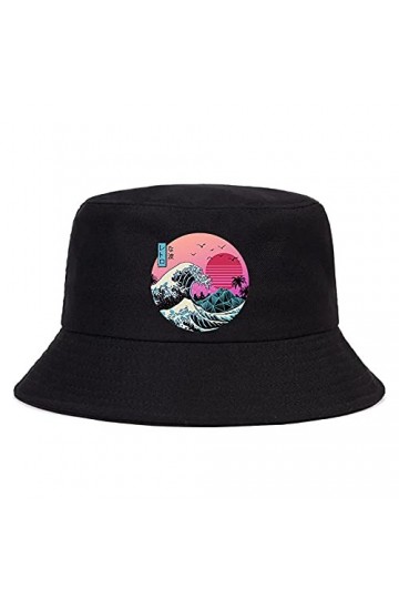 Bob 90 s Grande Vague rétro Anime Seau Chapeau Ulzzang Streetwear Coton Camisetas Hombre Hommes Vaporwave drôle Seau Chapeau