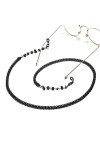 OITTO Metal Glasses Rope Glasses Accessories Glasses Chain Not Easy to Fade Black Corn Chain Bold