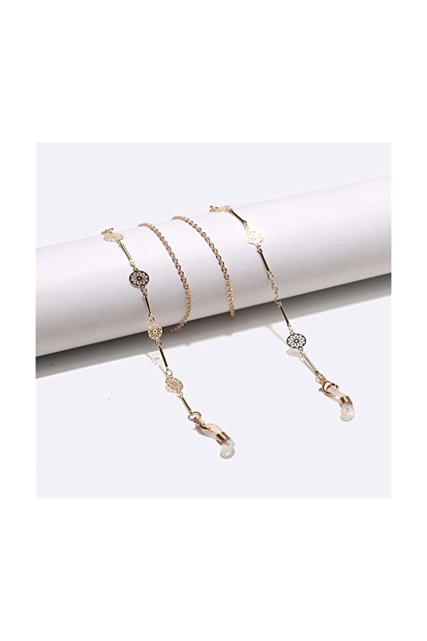 OITTO Gold Hollow Round Glasses Chain Sunglasses Sunglasses Accessories Decorative Glasses Chain