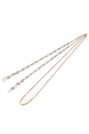 JJZXD Imitation Perle Pendentif Double Suspendu Chaîne Décorative Lunettes De Soleil Cou Lunettes Chaîne Color : D, Size : 7