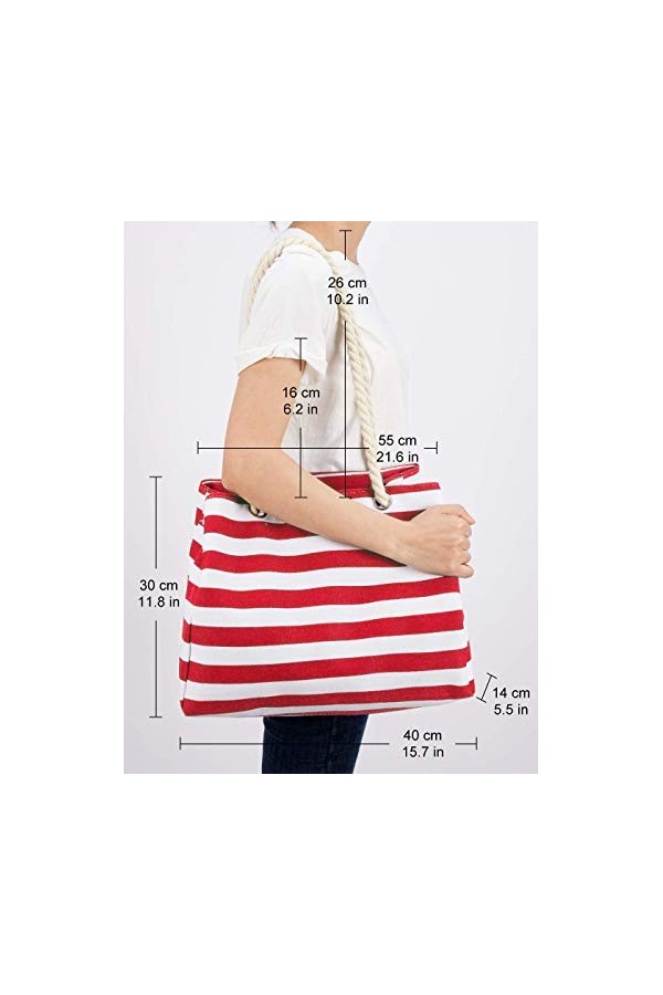 LIVACASA Grand Sac De Plage pour Femme, Toile Sac Fourre-Tout En Été,XXL Sac Cabas Panier Plage Femme Cadeau pour Les Voyages
