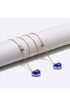 OITTO Metal Eyeglass Cord Gold Heart Blue Pendant Eyeglass Chain