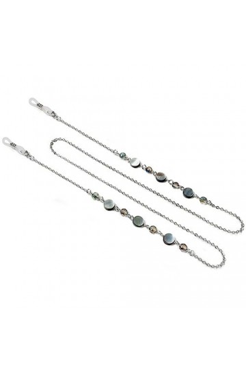 LLLY Shell Crystal Lunettes Chaîne Masque en Acier Inoxydable Chaîne Corde À Double Usage Color : D, Size : 75cm 