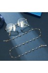 SLSFJLKJ Mode Perle Lunettes chaîne for Femmes Boho perlé Porte-chaîne Coeur Charme Lunettes de Soleil lanière Cou Cordon Lun