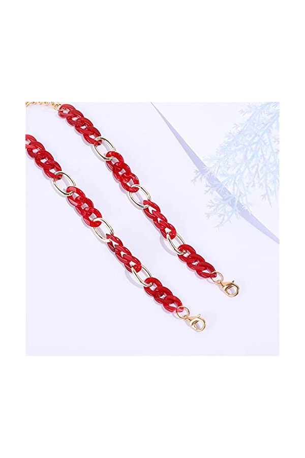 WJCCY Chaîne boucle acrylique pour lunettes Lunettes de soleil Bretelles Lanières Femmes Homme Cou Chains Porte-lunettes Acce