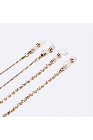 SUNMME Chaîne à Lunettes en Laiton pièce Ronde Or Rose Accessoires de Corde à Lunettes