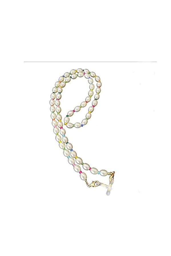 WJCCY Couleur mélangée Imitation Perle Lunettes Chaîne Femmes Sunglasses Accessoires Multifonction Anti-Lost Case Casret Lany