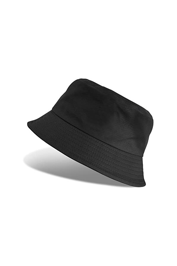 UMIPUBO Chapeau de Pêcheur Unisex Bobs Femme Chapeau de Pêcheur Dété Chapeau de Soleil Pliable Jaune 