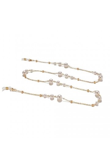 ZLXDPBF Collier Collier de Perles chaîne de Lunettes Multicouche épais plaqué Or Lunettes chaîne Lunettes Color : 1-Pack, Si