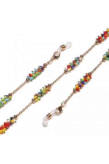 ZLXDP Clip Fait à la Main Perle de Riz colorée chaîne de Lunettes chaîne de Masque de Corde de Lunettes Accessoires de Jardin