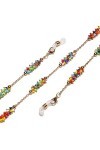 ZLXDP Clip Fait à la Main Perle de Riz colorée chaîne de Lunettes chaîne de Masque de Corde de Lunettes Accessoires de Jardin