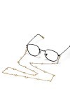XOUVY Chaîne de Lunettes de Soleil Creuse étoile Lune chaîne plaquée cuivre Dames lanière Lunettes Accessoires Sangle de Fixa