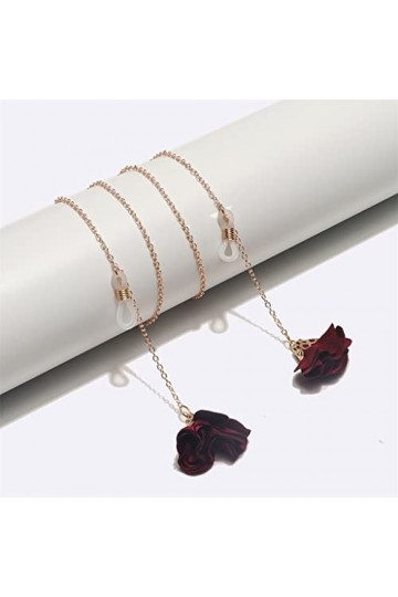 OITTO Chaîne de Lunettes en métal Lunettes Corde Longe Gland Fleur Chaîne de Lunettes à la Main Chaîne de Lunettes de Soleil