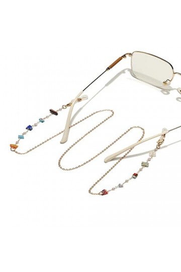 OITTO Chaîne de Lunettes de Perles irrégulières Naturelles Chaîne de Lunettes Faite à la Main Chaîne Anti-Perdue