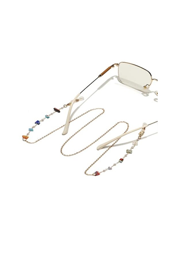 OITTO Chaîne de Lunettes de Perles irrégulières Naturelles Chaîne de Lunettes Faite à la Main Chaîne Anti-Perdue