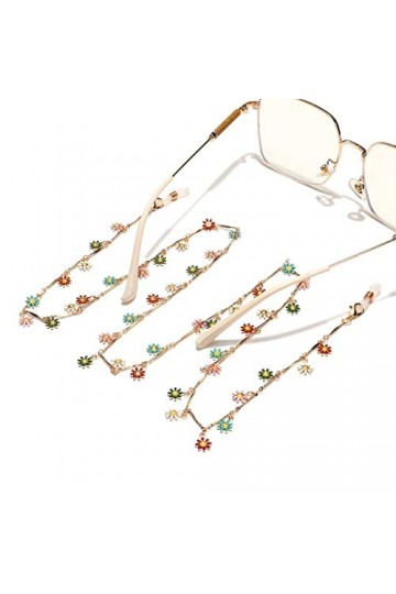 OITTO Chaîne à la Main en métal Lunettes Corde Couleur Or Pendentif chaîne à Lunettes