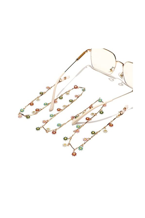 OITTO Chaîne à la Main en métal Lunettes Corde Couleur Or Pendentif chaîne à Lunettes