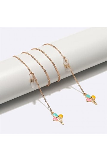 OITTO Lunettes en métal Corde Or Couleur Ballon Pendentif Accessoires de chaîne de Lunettes Faits à la Main