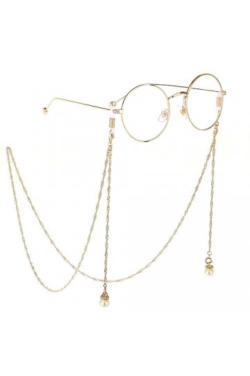 JJZXD Chaîne de Perles multifonctionnelle Chaîne à Double Boucle Chaîne de Lunettes de Soleil Chaîne de Lunettes décoratives