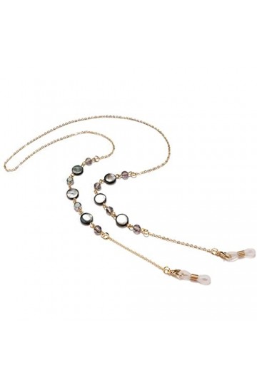 LIUZH Lunettes de Lecture chaîne Chic Coquille Perles Femmes lanière Support Sangle Lunettes de Soleil Bijoux Corde Lunettes 