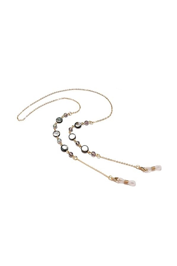 LIUZH Lunettes de Lecture chaîne Chic Coquille Perles Femmes lanière Support Sangle Lunettes de Soleil Bijoux Corde Lunettes 