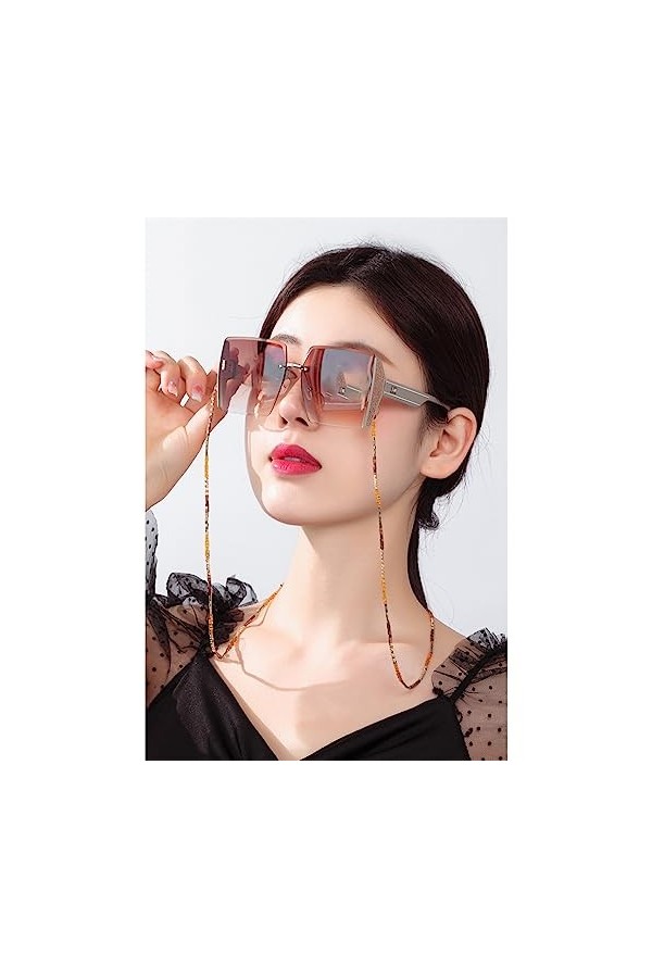 LLLY Mélanger et Assortir la chaîne de Lunettes Cou féminin Suspendus Lunettes de Soleil Anti-Chute suspendues chaîne décout