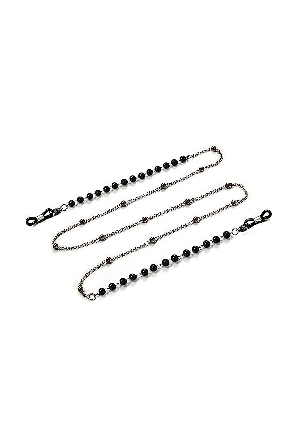 JJZXD Perle à la Main Ronde Perle chaîne Lunettes chaîne Masque Clip Perle Clip Lunettes Accessoires Color : D, Size : 78CM 