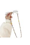 LLLY Collier de chaîne de Lunettes de Visage Souriant de Perles colorées Faites à la Main