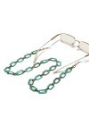 EYHLKM Résine Acrylique Turquoise Lunettes Corde Lunettes De Mode Chaîne