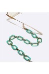 EYHLKM Résine Acrylique Turquoise Lunettes Corde Lunettes De Mode Chaîne