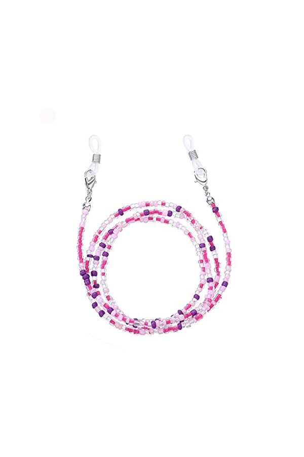 LEIGE Boho Accrocher Chaînes Titulaire for Filles Garçons Perlé Coloré Collier Lunettes Cordon Lanière Enfants Étudiant Cou C