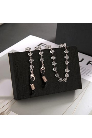 ZLXDP 1pcs Alliage chaîne Triangle Cristal Perles de Lunettes de Soleil lanière Bracelet Collier Collier de Lunettes de Lunet