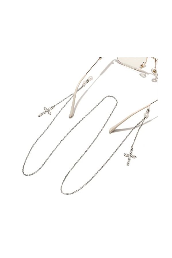 XOUVY Chaîne de Lunettes en Argent Lunettes de Soleil Lunettes de Soleil Garniture Accessoire délicate D Taranika 