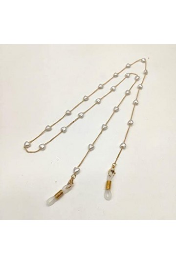 ZLXDP Série de Coeur Série de Perles Masque Corde Verres Chaîne Multi-Usage Accessoires Masque à la Main Décoration Collier C