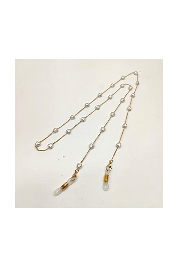 ZLXDP Série de Coeur Série de Perles Masque Corde Verres Chaîne Multi-Usage Accessoires Masque à la Main Décoration Collier C