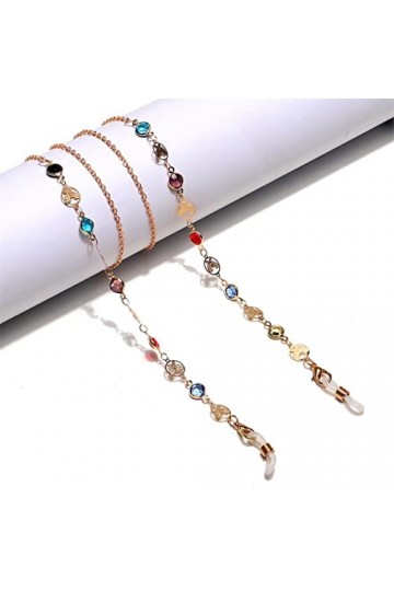 ARTSIM CHYSP Mode Or Papillon Coloré Verre Lunettes Chaîne Lunettes Corde Chaîne De Lunettes