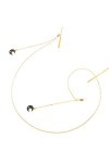 OITTO Corde à Lunettes en métal Pendentif Lune Noire Chaîne à Lunettes