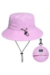 Malaxlx Rose Bob Chapeau de Pêcheur Imperméable Femme Chapeau de Soleil Chapeaux de Seau Chapeau de Plage Chapeau de Pluie Pl