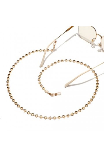 OITTO Chaîne à la Main en métal Lunettes Corde Or étoile Pendentif Lunettes chaîne Masque chaîne transfrontalière