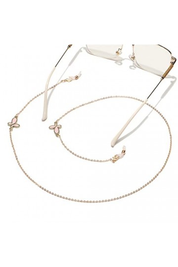 OITTO Chaîne de Lunettes en métal Anti-Perte de Corde de Lunettes dor gravées par Rose danimal de Mode