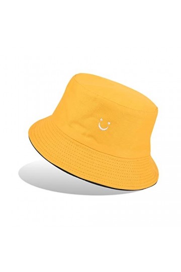 Yuson Girl Bob Chapeau de Pêcheur Unisex Chapeau de Soleil Double Face Pliable Anti-UV Protection Été pour Femmes et Hommes C