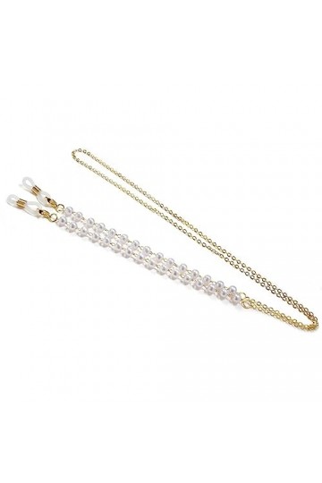 JJZXD Masque Corde Lunettes Chaîne Chaîne Chaîne Décorative Perle Lunettes Chaîne Lunettes De Soleil Longe Color : Argento, 